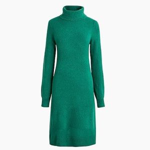 NEW J.CREW Turtleneck Sweater-Dress - Autumn Pine Green